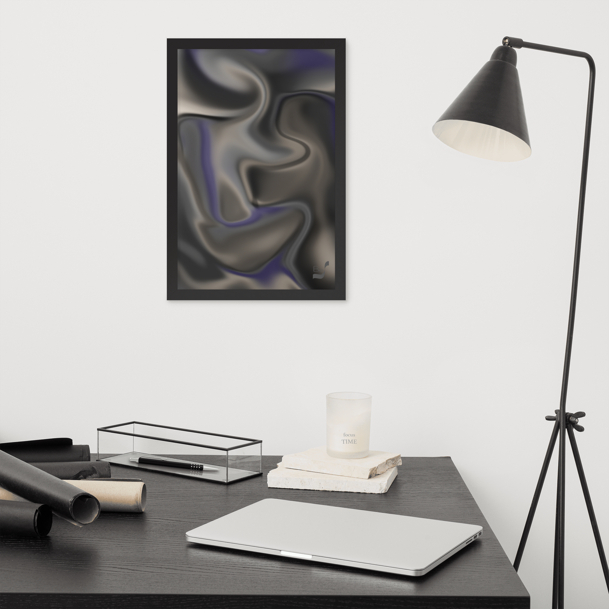 Silhouette BeSculpt Abstract Wall Art Framed