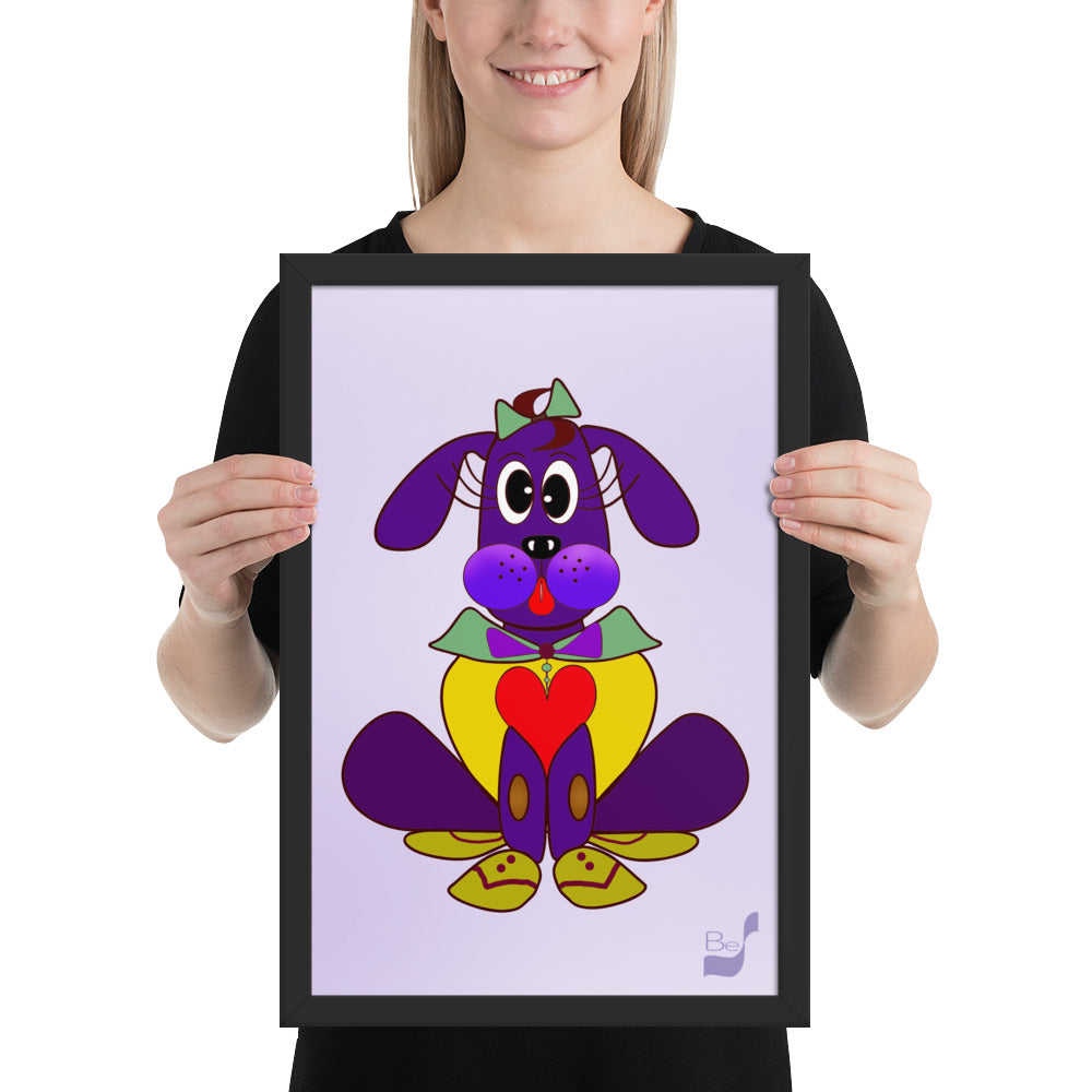 Love Pup 5 Cherry BeSculpt Kids Art Framed