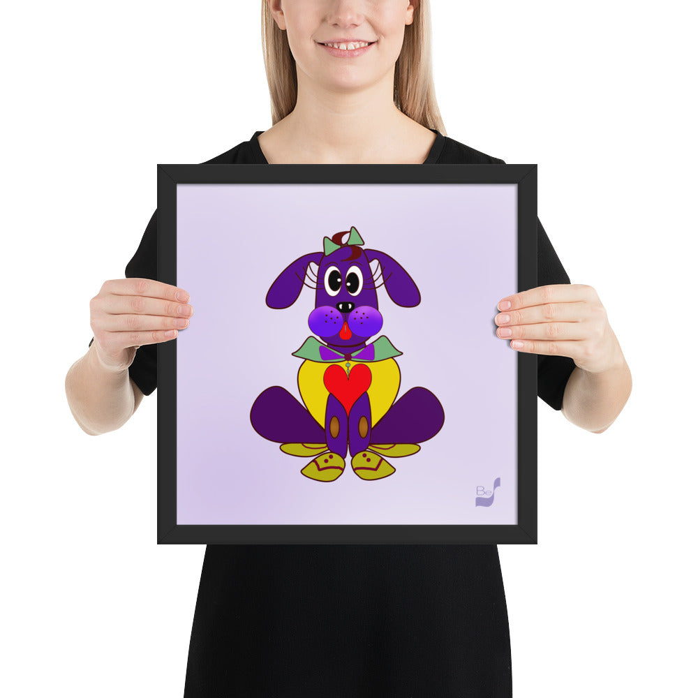 Love Pup 5 Cherry BeSculpt Kids Art Framed