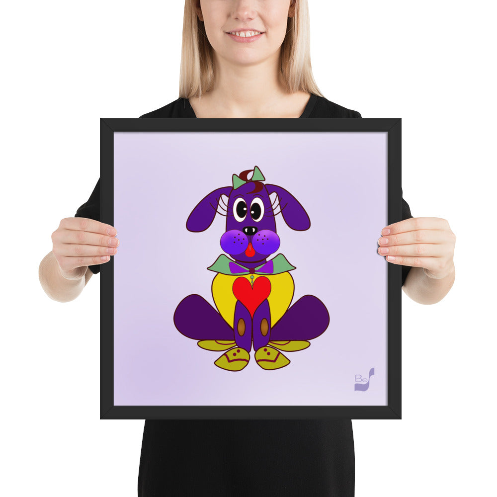 Love Pup 5 Cherry BeSculpt Kids Art Framed