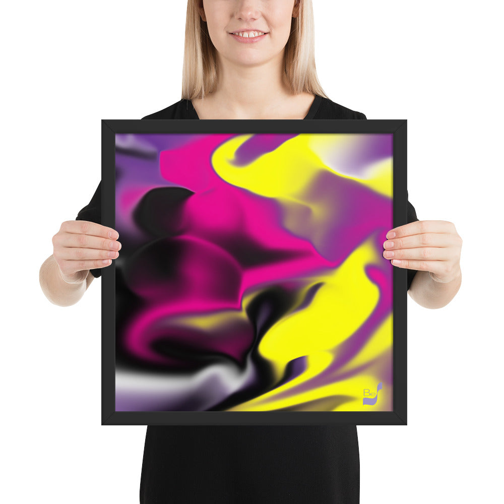 Rising Bud BeSculpt Abstract Art Framed