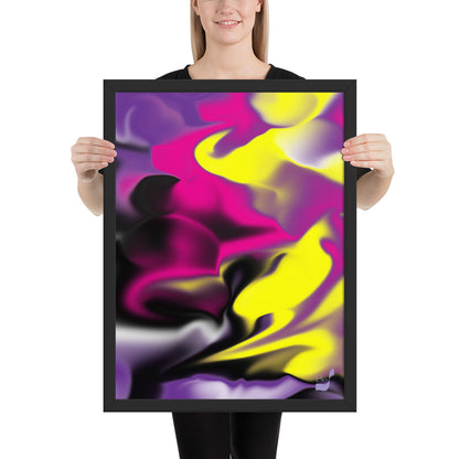 Rising Bud BeSculpt Abstract Art Framed