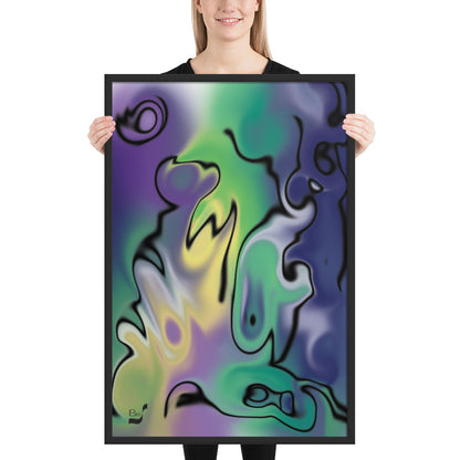 Masquerade BeSculpt Abstract Art Framed R