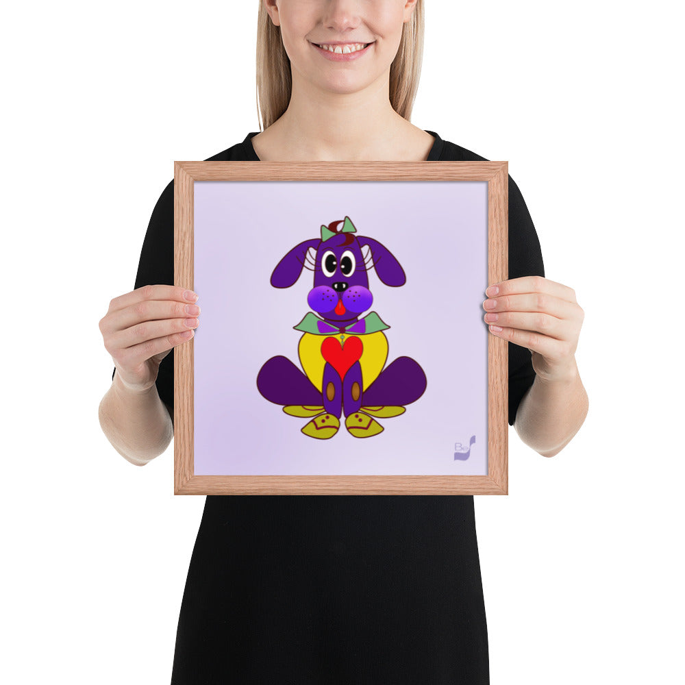 Love Pup 5 Cherry BeSculpt Kids Art Framed