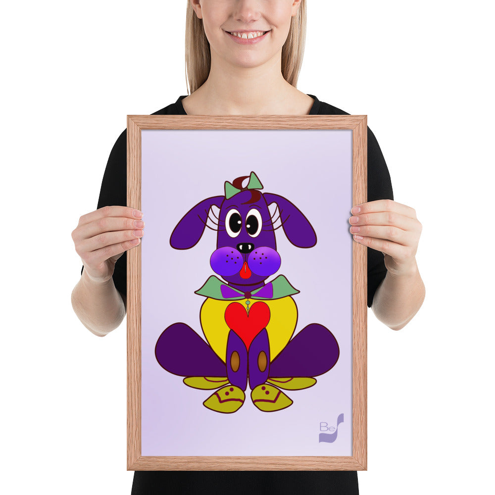 Love Pup 5 Cherry BeSculpt Kids Art Framed