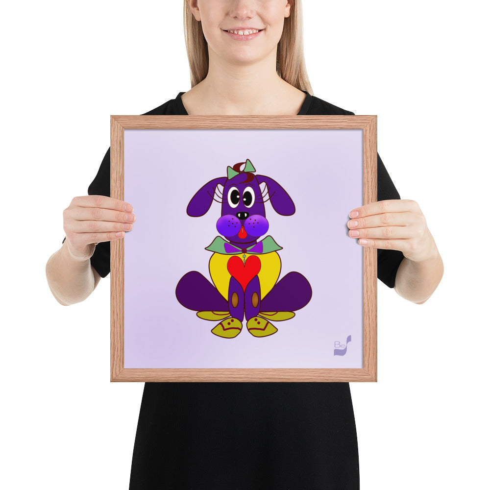 Love Pup 5 Cherry BeSculpt Kids Art Framed