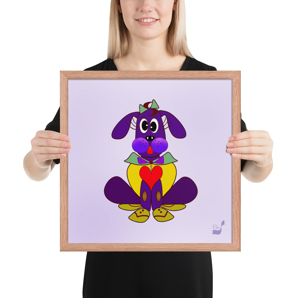 Love Pup 5 Cherry BeSculpt Kids Art Framed