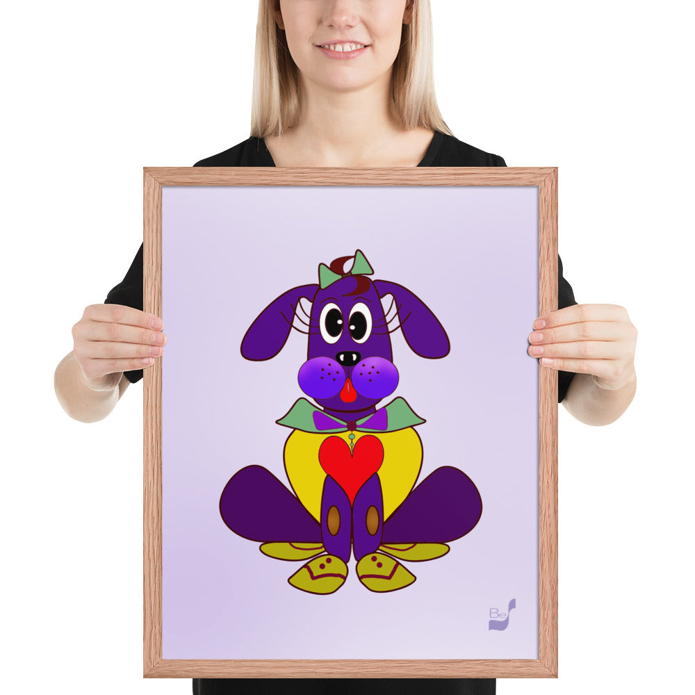 Love Pup 5 Cherry BeSculpt Kids Art Framed