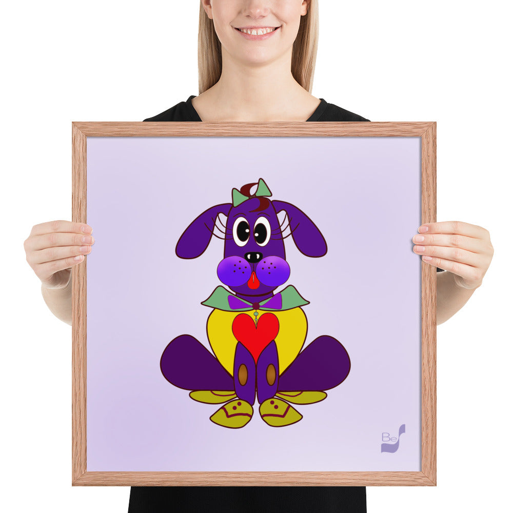 Love Pup 5 Cherry BeSculpt Kids Art Framed