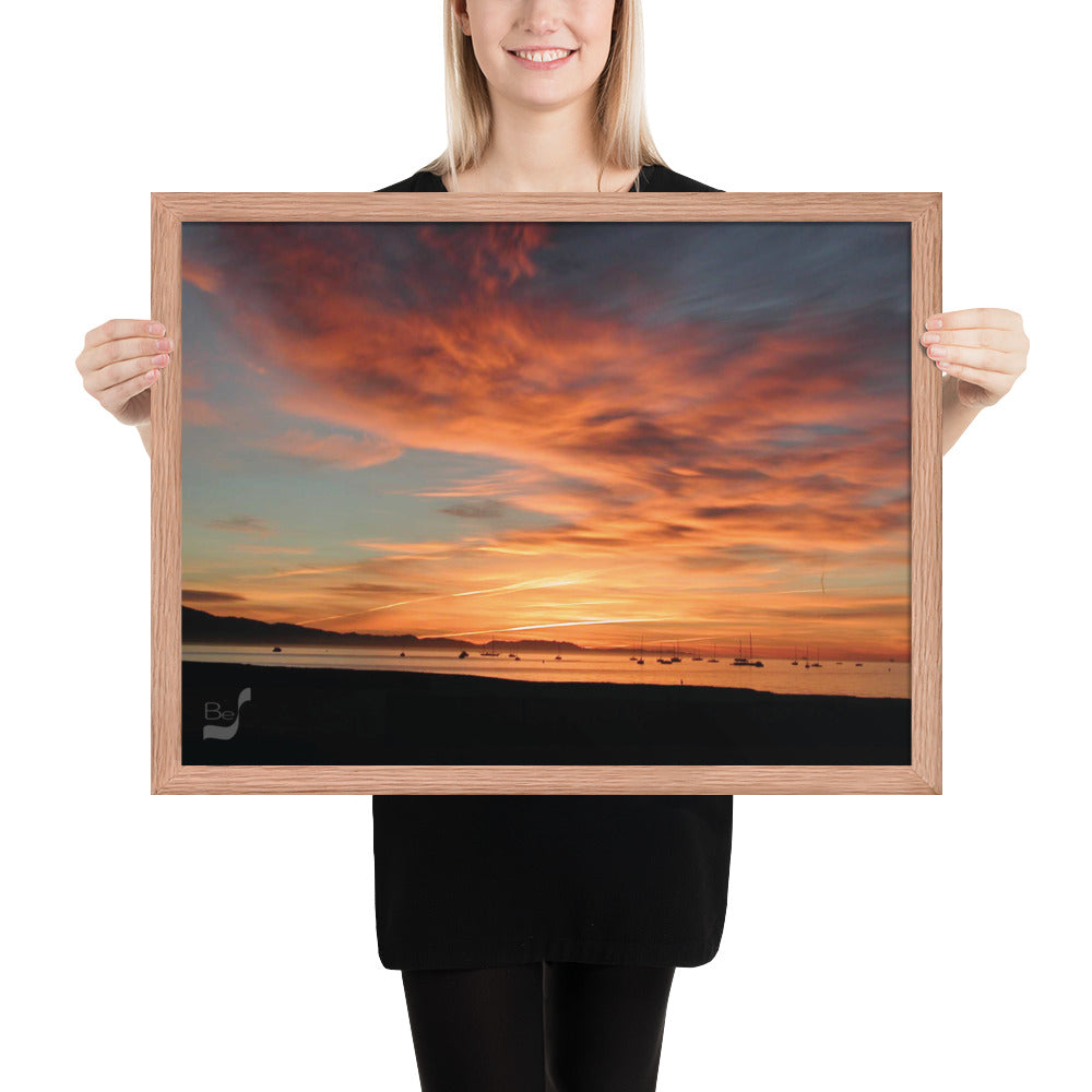 Dawn BeSculpt Framed Photo-Art Seascape