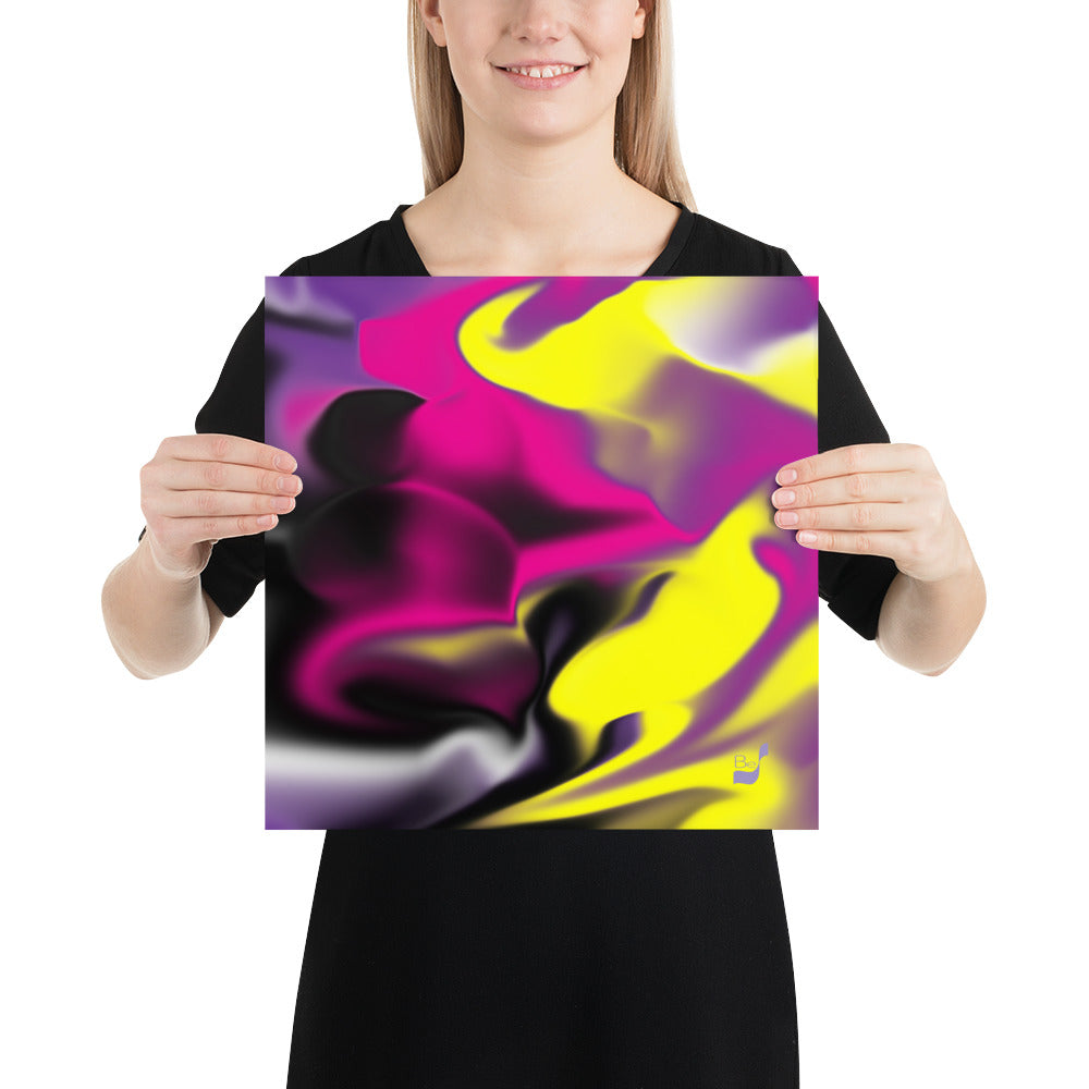 Rising Bud BeSculpt Abstract Wall Art Print