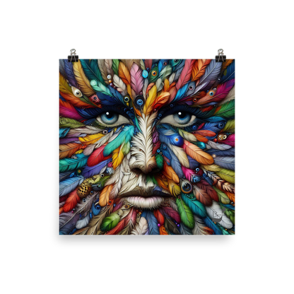 Feather Eyes BeSculpt Photo-Art Print Square