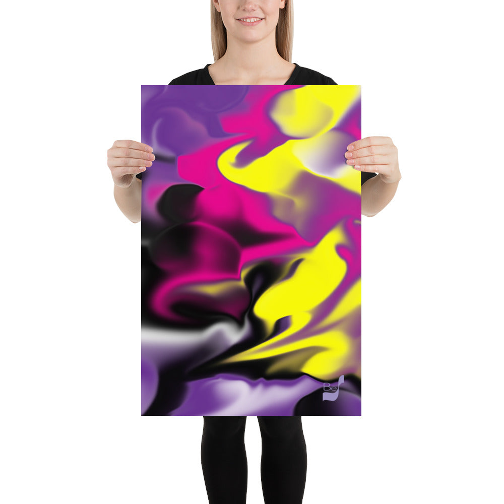 Rising Bud BeSculpt Abstract Wall Art Print