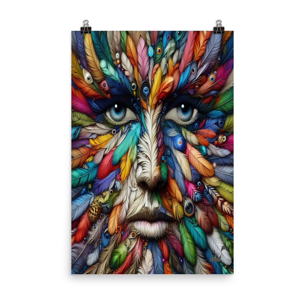 Feather Eyes BeSculpt Photo-Art Print Vertical