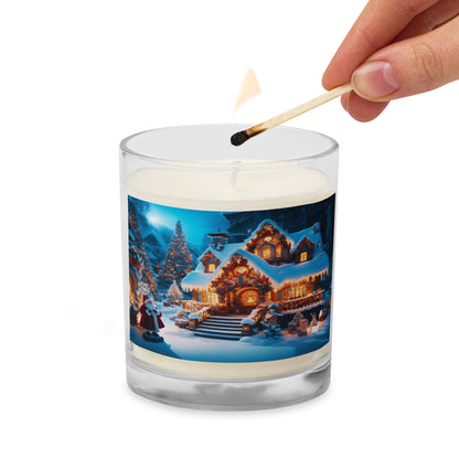 Santa's Season BeSculpt Holiday Art Glass Jar Soy Wax Candle - A Gateway to Magic