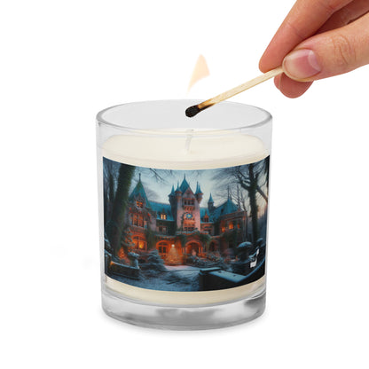 Holiday Season BeSculpt Photographic Art Glass Jar Soy Wax Candle - Capturing the Essence of Holidays