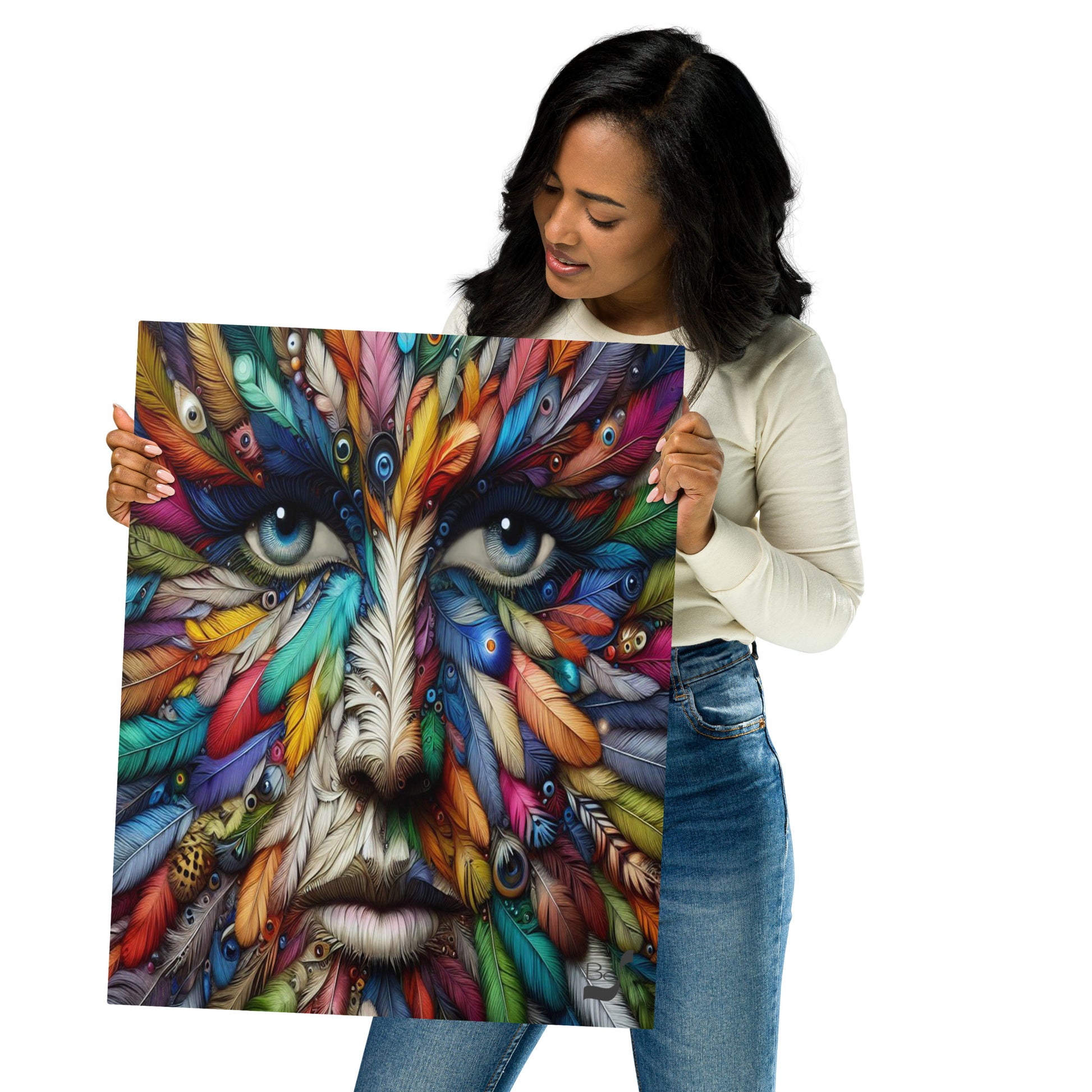 Immerse yourself in the enigmatic allure of Feather Eyes BeSculpt Metal Photo-Art—an evocative blend of stunning aesthetics and thought-provoking imagery, designed to leave a lasting impression on all who behold it.