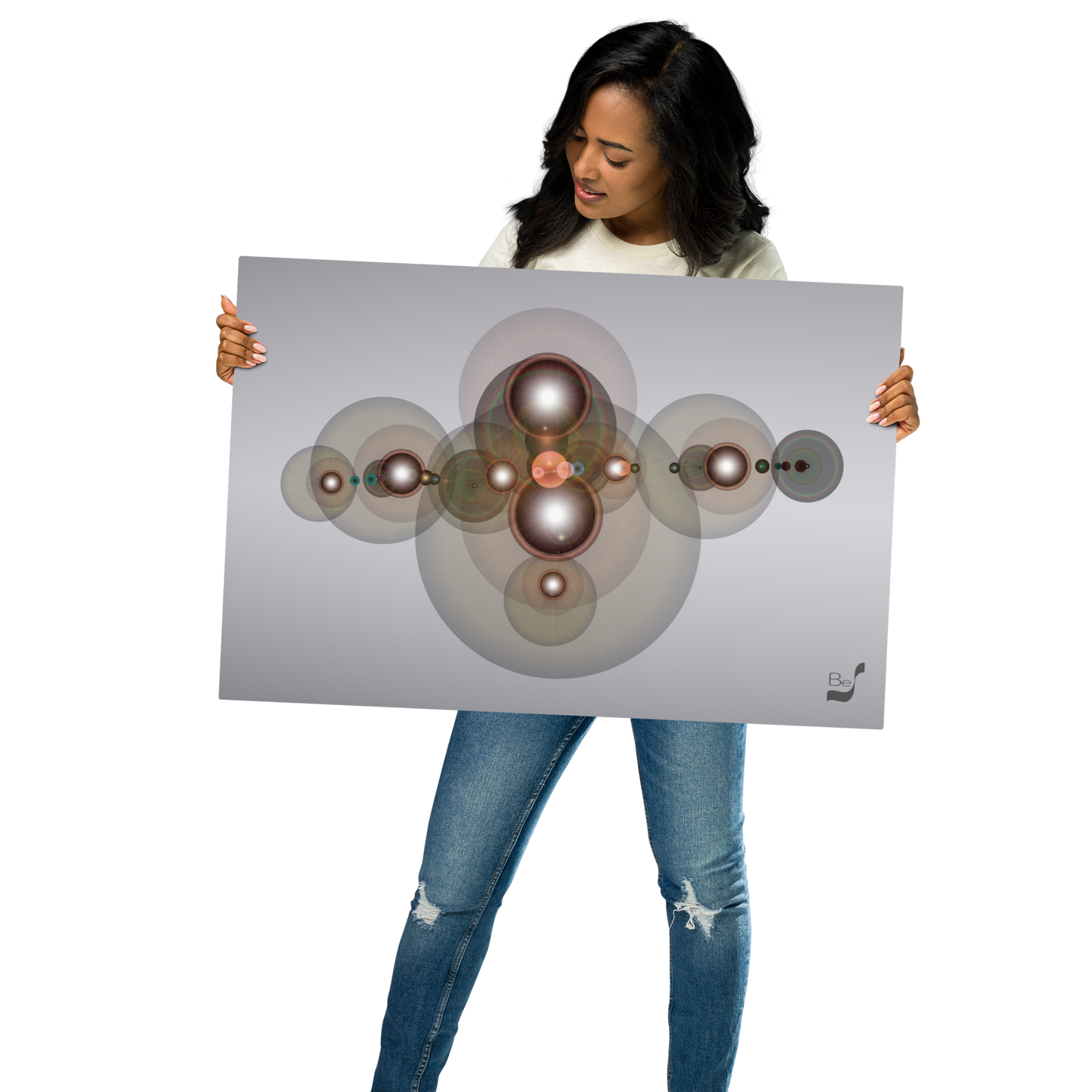 Galactic Planetary Nebula 306 BeSculpt Art on Metal