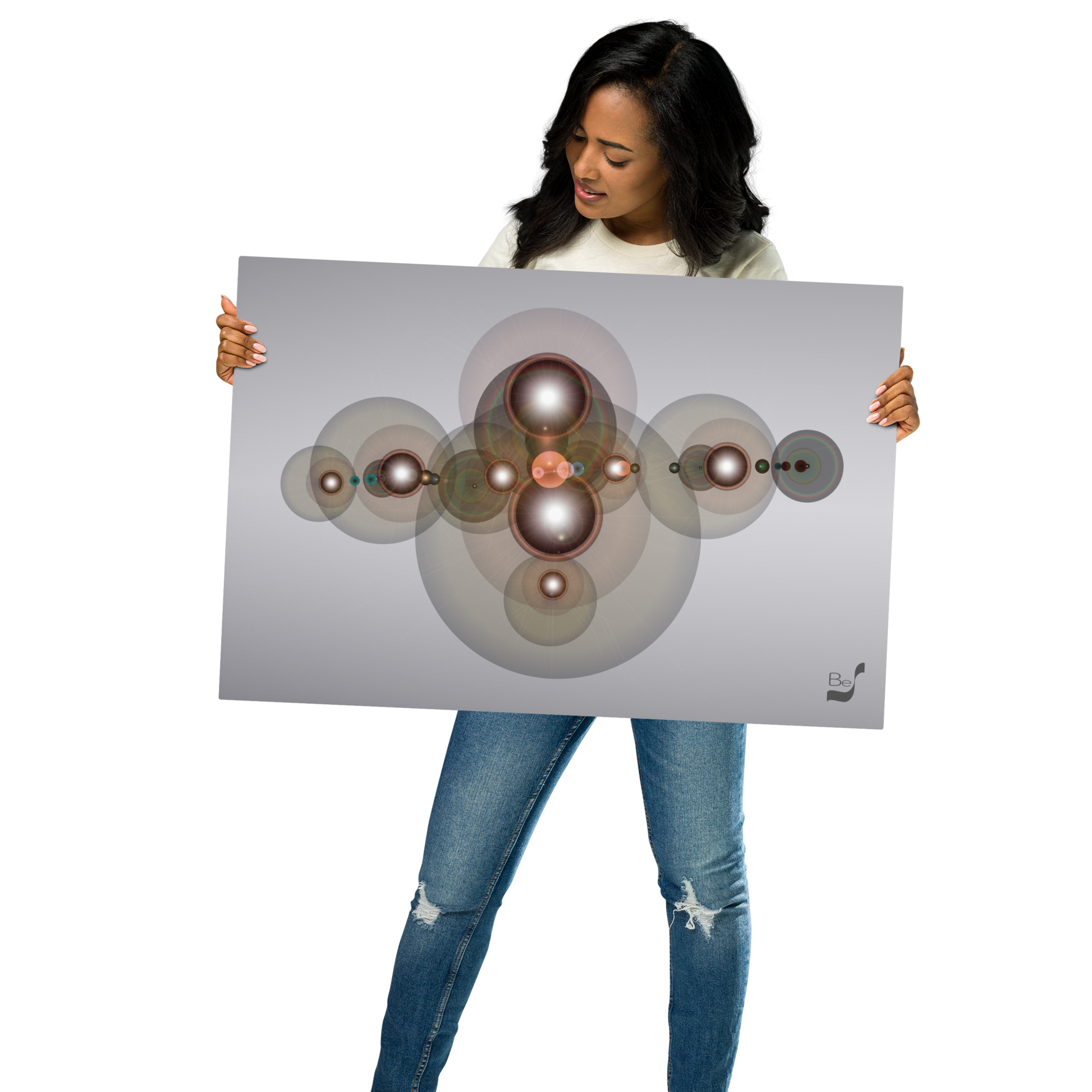Galactic Planetary Nebula 306 BeSculpt Art on Metal