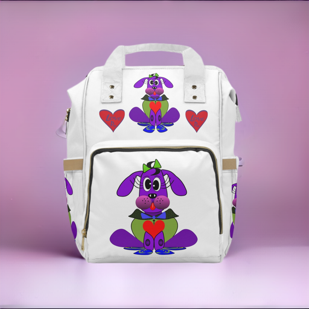 Love Pup 1 Purple BeSculpt Kids Multifunctional Diaper Backpack