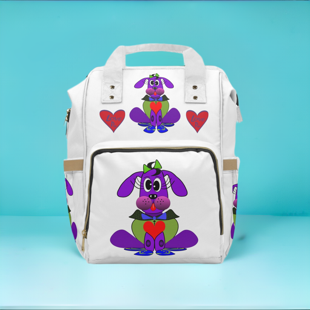 Love Pup 1 Purple BeSculpt Kids Multifunctional Diaper Backpack