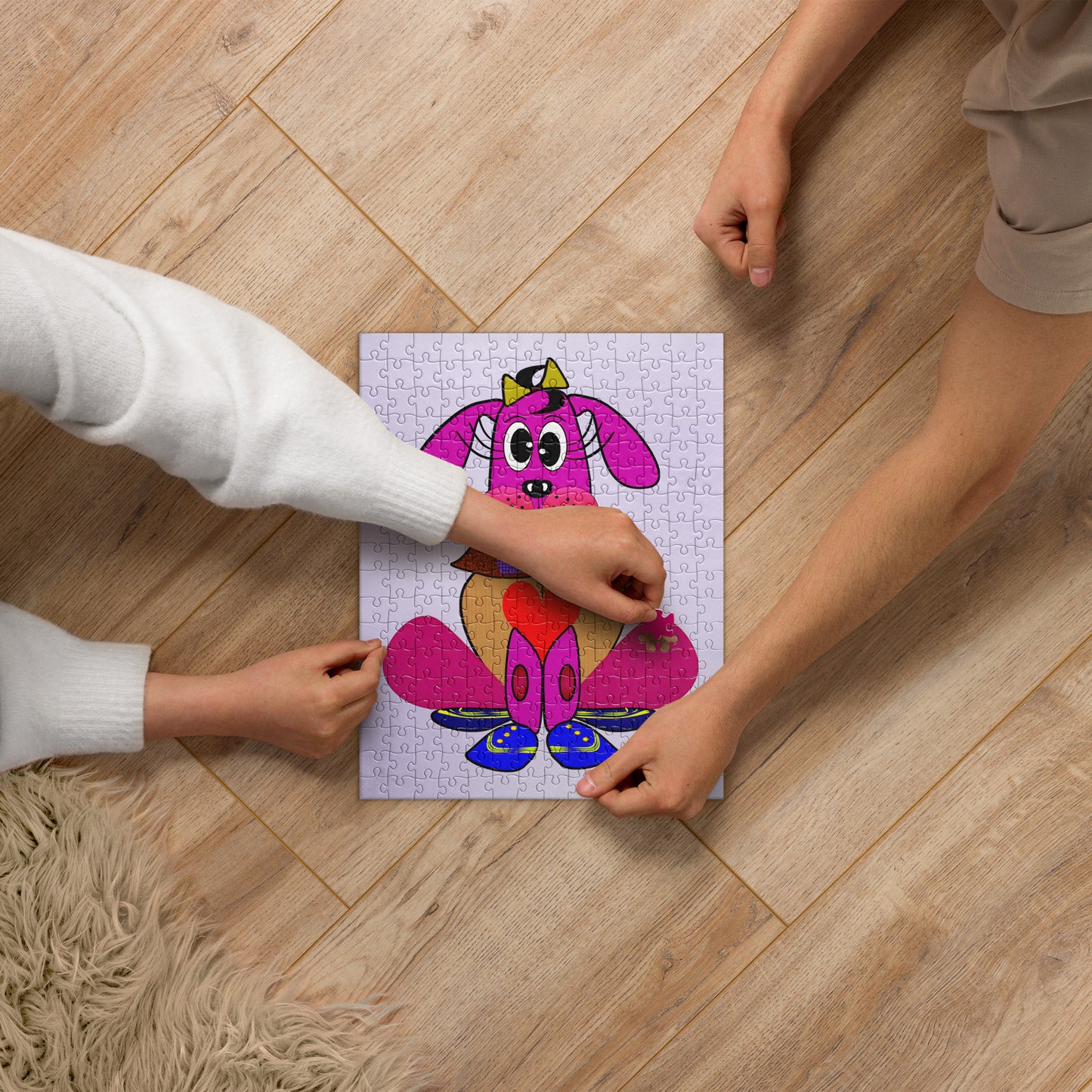 Love Pup 4 Hot Pink BeSculpt Kids Jigsaw Puzzle 252/520 Pieces for Big/Young Kids