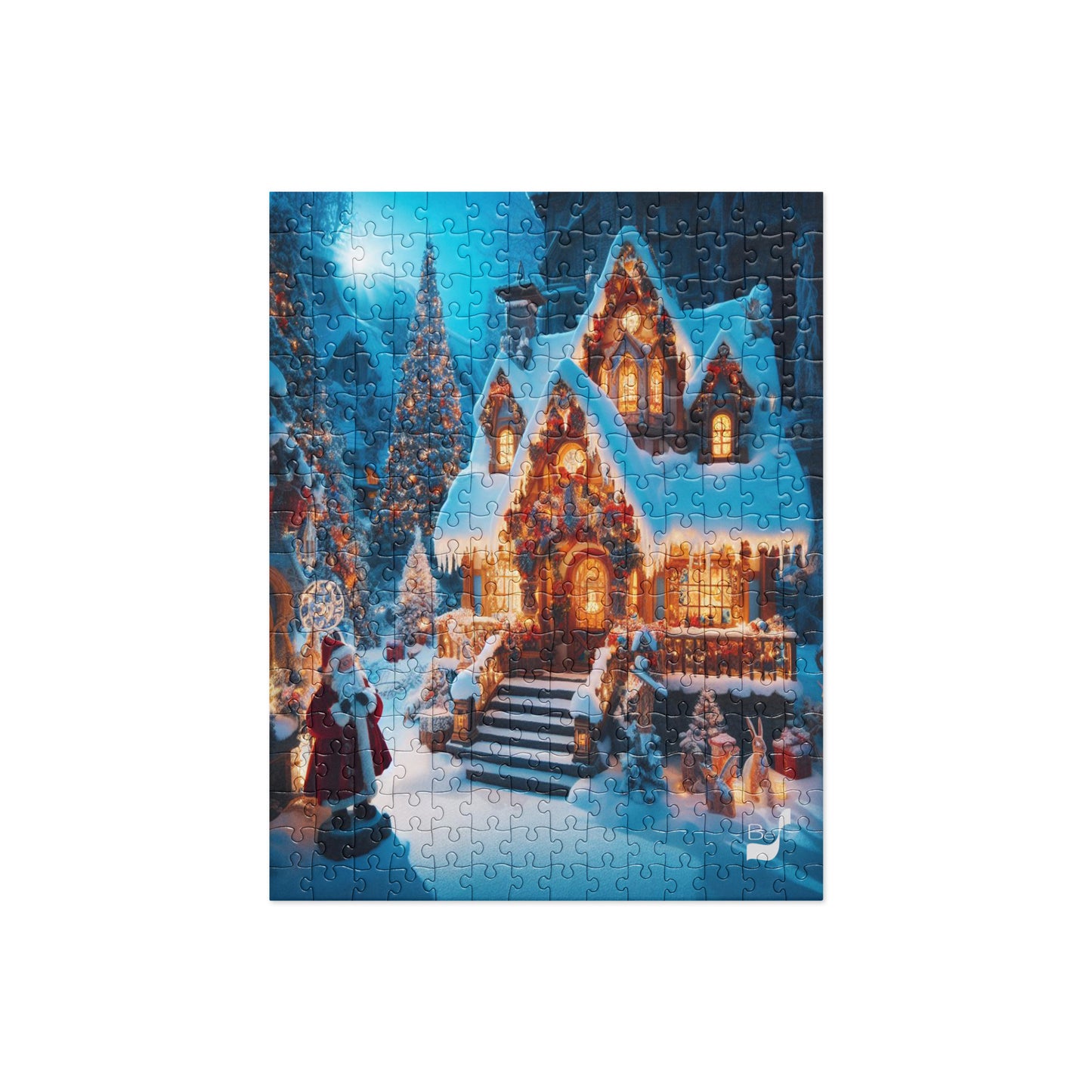 Santa's Season BeSculpt Holiday Illustration Art Jigsaw Puzzle - Enchanting Christmas Challenge 252/520 Pieces