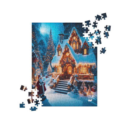 Santa's Season BeSculpt Holiday Illustration Art Jigsaw Puzzle - Enchanting Christmas Challenge 252/520 Pieces