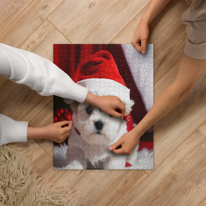 Puppy Holiday BeSculpt Photographic Art Jigsaw Puzzle 252/520 Pieces