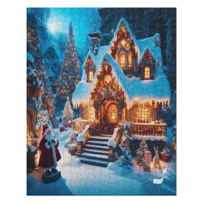 Santa's Season BeSculpt Holiday Illustration Art Jigsaw Puzzle - Enchanting Christmas Challenge 252/520 Pieces