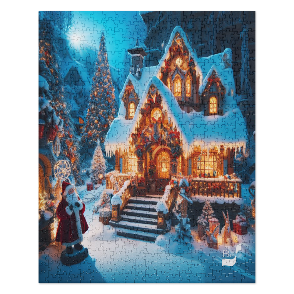 Santa's Season BeSculpt Holiday Illustration Art Jigsaw Puzzle - Enchanting Christmas Challenge 252/520 Pieces