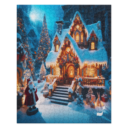 Santa's Season BeSculpt Holiday Illustration Art Jigsaw Puzzle - Enchanting Christmas Challenge 252/520 Pieces