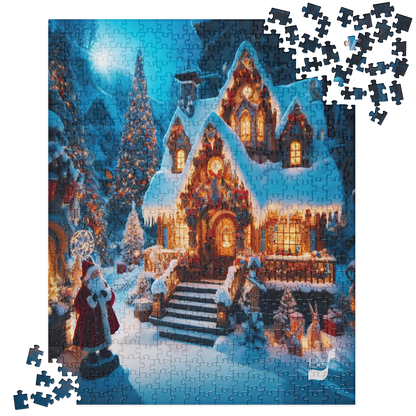 Santa's Season BeSculpt Holiday Illustration Art Jigsaw Puzzle - Enchanting Christmas Challenge 252/520 Pieces