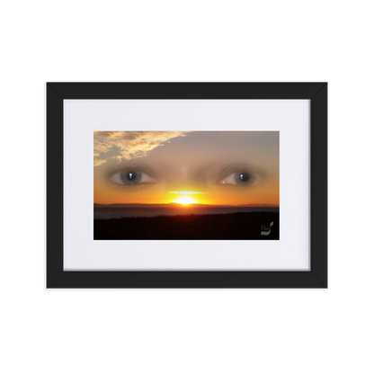 Sunset Eyes BeSculpt Photo-Art Seascape with White Matboard Framed