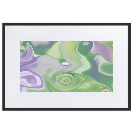 Crazy World BeSculpt Abstract Wall Art with White Matboard Framed
