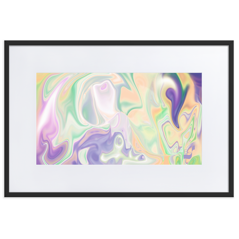Go Dancing BeSculpt Abstract Wall Art with White Matboard Framed