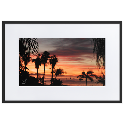 Early Sun Rise BeSculpt Photo-Art Seascape with White Matboard Framed
