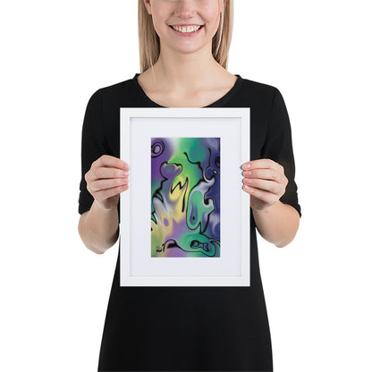 Masquerade BeSculpt Abstract Art with Matboard Framed R