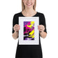 Rising Bud BeSculpt Abstract Art with Matboard Framed