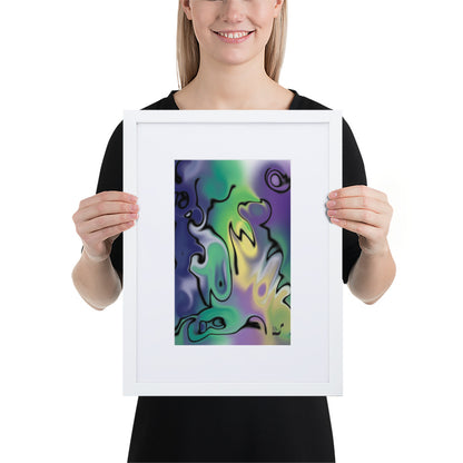 Masquerade BeSculpt Abstract Art with Matboard Framed