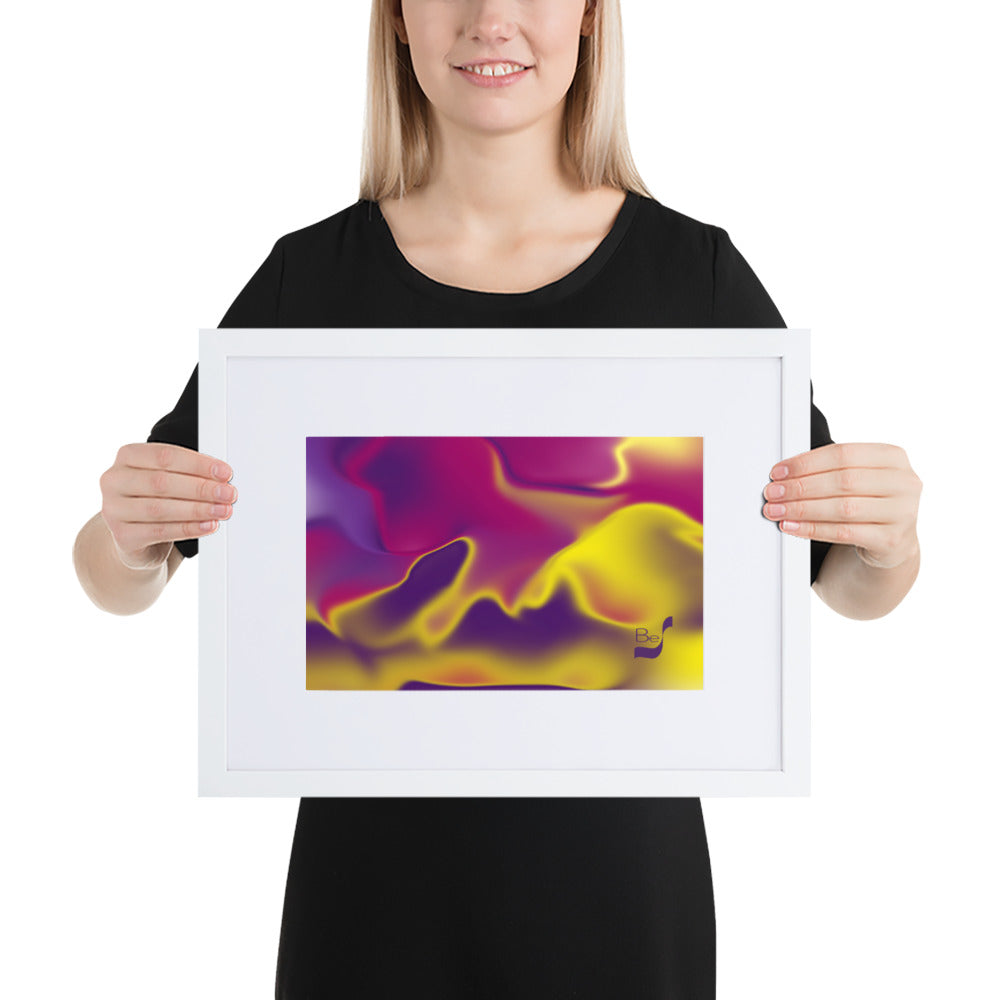 Primeval Kind BeSculpt Abstract Wall Art with White Matboard Framed