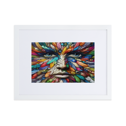 Feather Eyes BeSculpt Photo-Art with Matboard Framed H