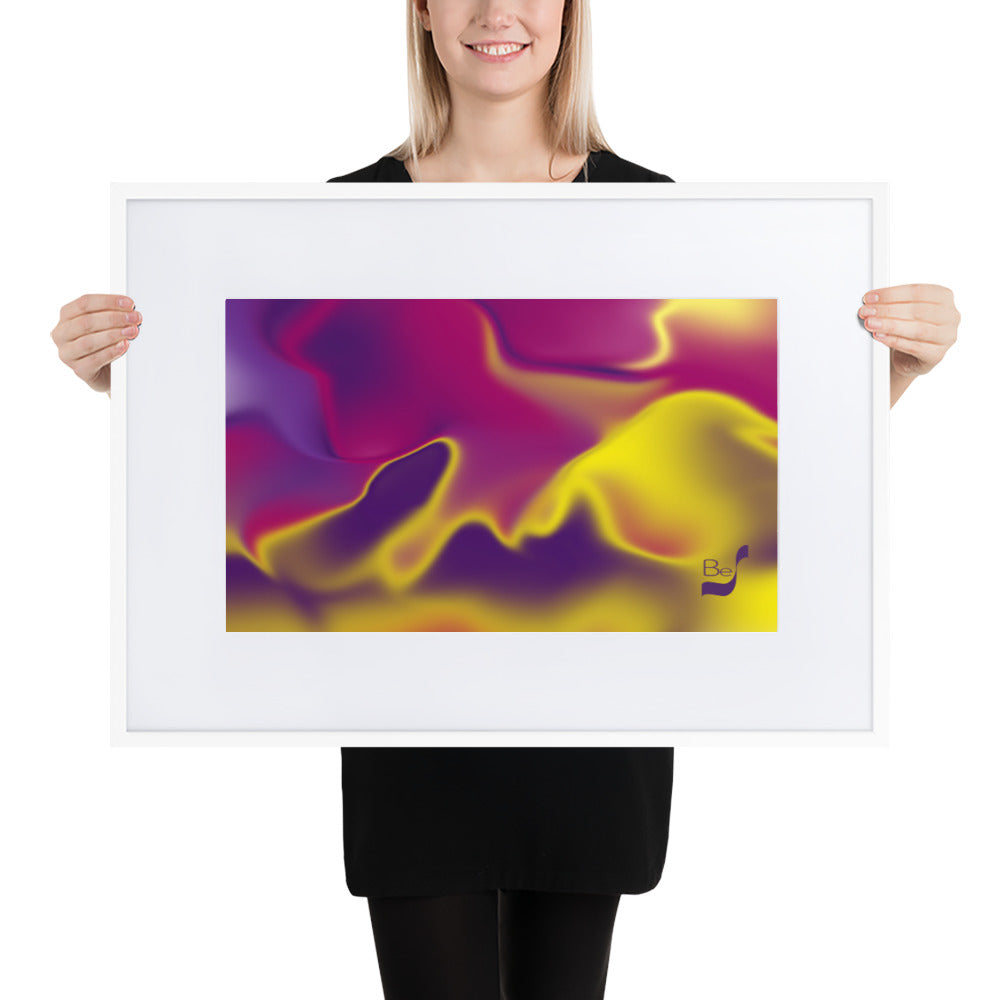 Primeval Kind BeSculpt Abstract Art with Matboard Framed
