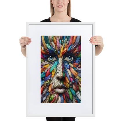 Feather Eyes BeSculpt Photo-Art with Matboard Framed V