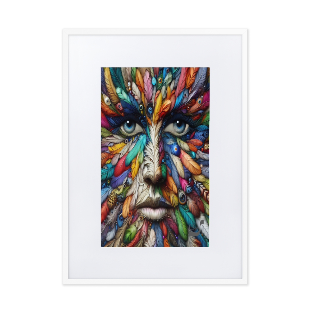Feather Eyes BeSculpt Photo-Art with Matboard Framed V