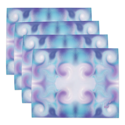 Swirling BeSculpt Abstract Art Kaleidoscope Placemat Set of 4