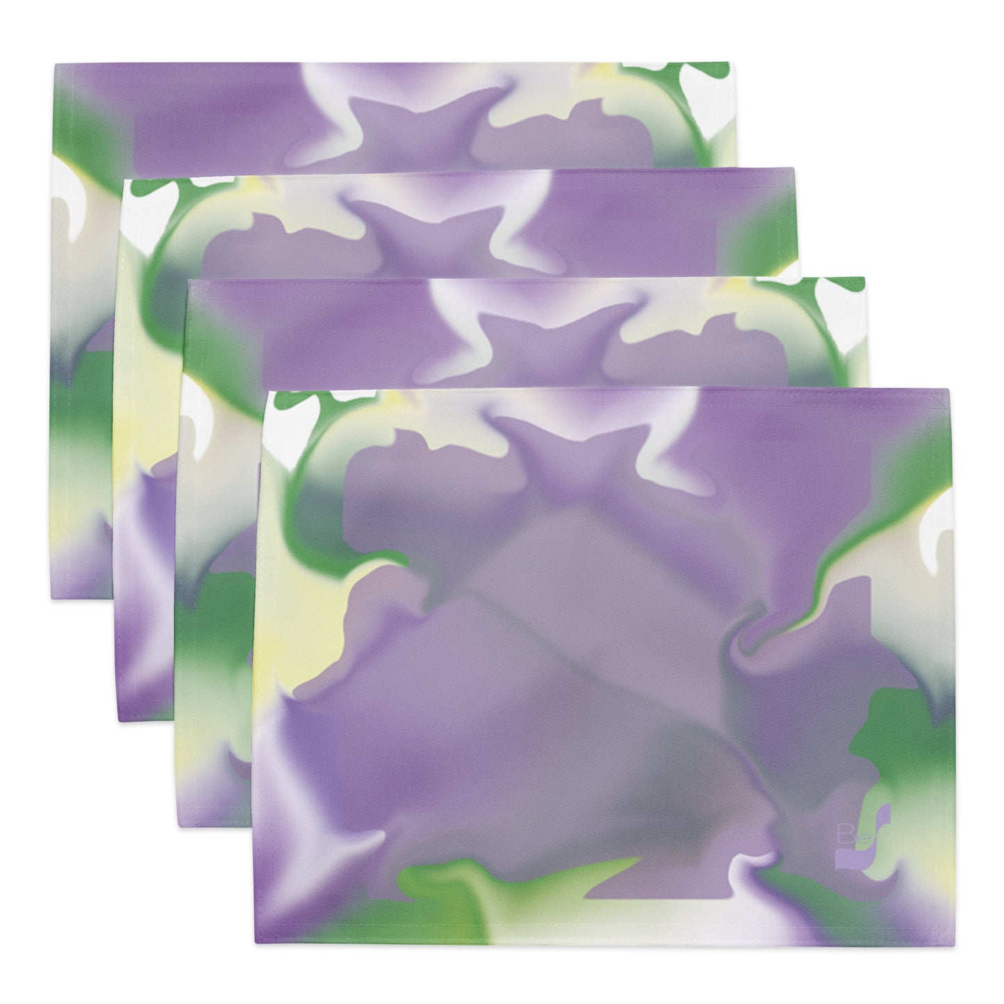 Ribbons Green BeSculpt Lavender Placemat Set of 4