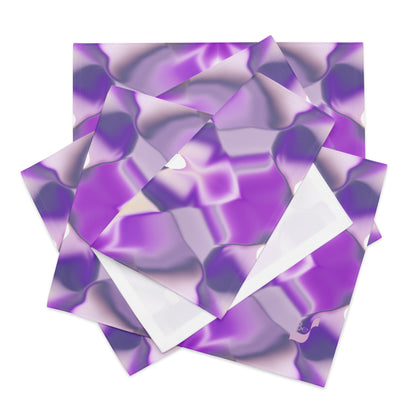 Ribbons Purple BeSculpt Kaleidoscope Placemat Set of 4