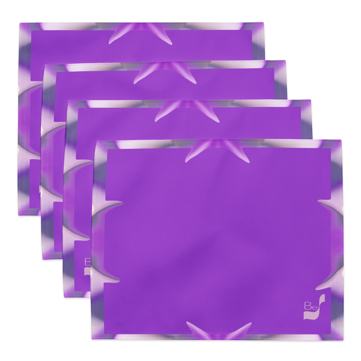 Ribbons Purple BeSculpt Kaleidoscope Fuchsia Placemat Set of 4