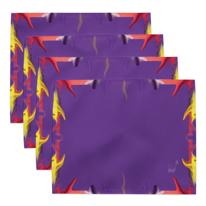 Airless BeSculpt Abstract Art Kaleidoscope Purple Placemat Set of 4